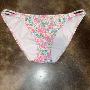 Xhilaration Floral Bikini Bottom - Pink, Blue, Yellow